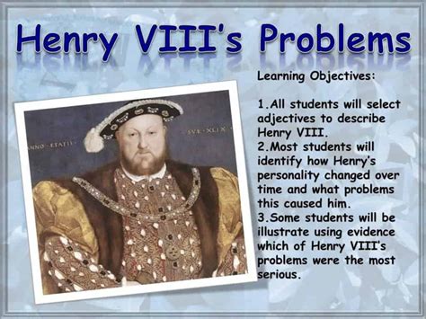 king henry viii health problems.